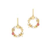 Round Sea Crown Gold Earrings image