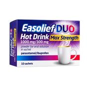 Easolief Duo Hot Drink Max Strength X10 Sachets image