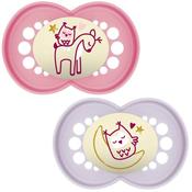 Original Night 6+M Pink Soother 2Pc image