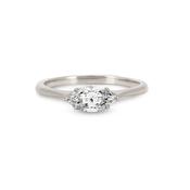 Eternal 0.7ct Lab-Grown Marquise Diamond Engagement Ring - 14k White Gold Polished Band image