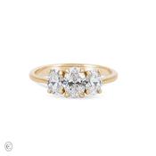 Guiding Light Trilogy - Oval Diamond Engagement Ring 14k Gold
