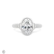 Love Letters - Bezel-Set Lab-Grown Diamond Engagement Ring in 14k White Gold image
