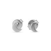 Sterling Silver Moon Stud Earrings image