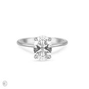 Moonlight  - Oval Diamond Engagement Ring 14k White Gold image