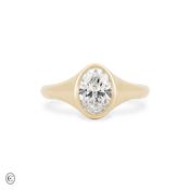 North Star - Diamond Signet North South Ring image
