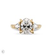 One in a Trillion 2.4ct Lab-Grown Oval Diamond Engagement Ring - 14k Gold Twig Band
