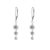 Raindrop Diamond Earrings - 14k White Gold