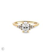 Starlight - Oval Diamond Engagement Ring 14k Gold image