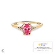 Starlight - Oval Pink Diamond Engagement Ring 14k Gold image