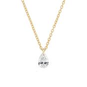 Teardrop 0.5ct Diamond Necklace - 14k Gold