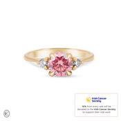 You, Me &amp; Magic - Pink Diamond Engagement Ring 14k Gold image