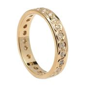 Ladies' Diamond Celtic Knot Wedding Ring – Gold Bridal Jewelry - 14k-yellow-gold /  image