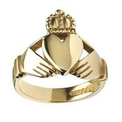 Men's Gold Heavy Claddagh Ring - 14k-yellow-gold /  / Extra Heavy image