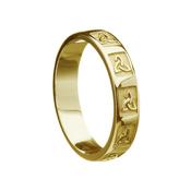 Yellow or White Gold Trinity Knot Wedding Ring, Unisex - ladies-10k-white-gold /  image