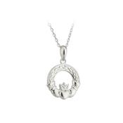 Knot Work Silver Claddagh Pendant image