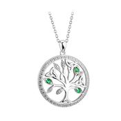 CZ Silver Tree of Life Pendant &amp; Necklace image