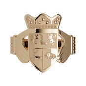 Men's Coat of Arms Claddagh Ring -  / 10k-yellow-gold image