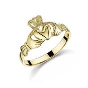 Ladies Gold Mini Claddagh Ring, 9K Gold - 9k-yellow-gold / 