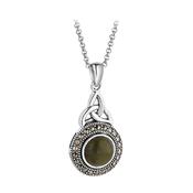 Connemara Green Marble Trinity Pendant &amp; Necklace