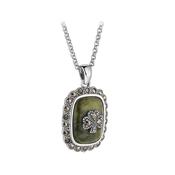 Connemara Green Marble Shamrock Pendant &amp; Necklace