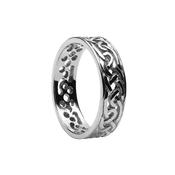 Men's Celtic Knot Filigree Ring - 10k-white-gold / 