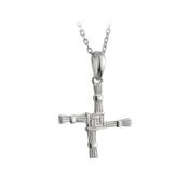 Child's Silver St. Brigid's Cross Necklace