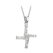 Ladies Saint Brigid's Cross Necklace &amp; Pendant, Large &amp; Medium - large