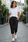 Black Polka Dot Cropped Pants image