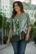 Sage Floral Cotton Top
