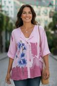 Pink Floral Cotton Top