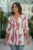 Pink Abstract Cotton Top