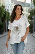 White Floral Short Sleeve Top