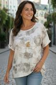 Stone Floral Short Sleeve Top image