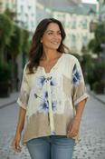 Lemon Floral Cotton Top