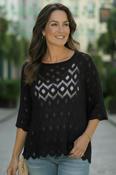 Black Crochet Top