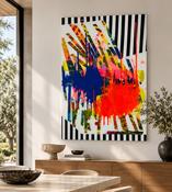 Acrylic, Collage &amp; Resin on Wooden Panel, Perception No.3, 70x100cm image