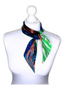Small 100% Silk Twilly Scarf Zebra 1
