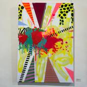 Acrylic, Collage &amp; Resin on Wooden Panel, Perception No.4, 70x100cm