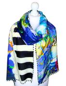 70% Wool 30% Silk Striped Edge COCWS28