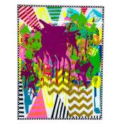 Acrylic, Collage &amp; Resin on Wooden Panel, Energetic Labyrinths 8