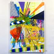 Acrylic and Collage on Canvas, Navigating the Labyrinth 1, 147 x 100cm