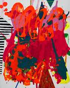 Acrylic &amp; Collage on Wooden Panel, Energetic Labyrinths 6 40x50cm image