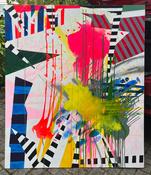 Acrylic and Collage on Canvas, Navigating the Labyrinth Ser, 120 x 140cm