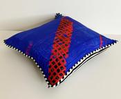 Luxury 100% Silk Cushion 40x40cm Blue4