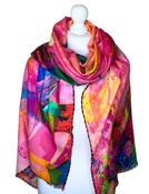 70% Wool 30% Silk Striped Edge COCWS32