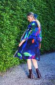 Luxurious 100% Silk Long Kimono Royal Blue