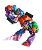 Luxury 100% Silk Scrunchie 2 Piece Set Purple/Orange image