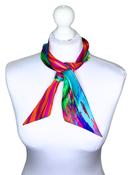 Small 100% Silk Twilly Scarf Zebra 4