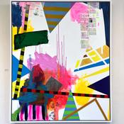 Acrylic and Collage on Canvas, Navigating the Labyrinth Series 3, 174x145cm
