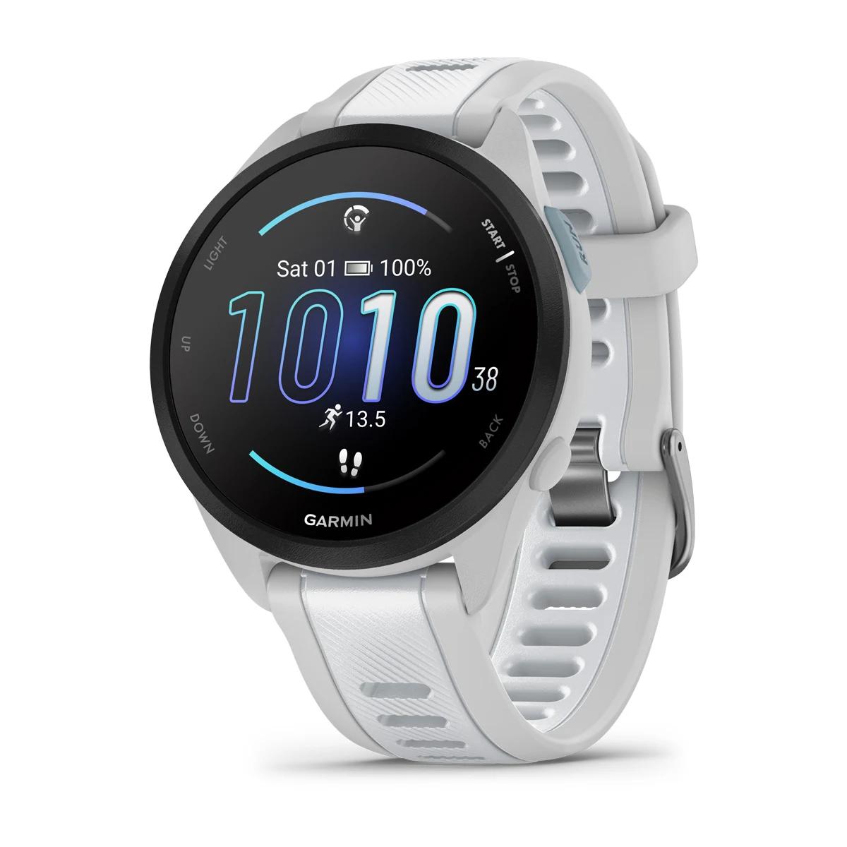 Garmin Forerunner 165 GPS Running Smartwatch Mist Grey/Whitestone AMOLED Display, Touchscreen, Garmin